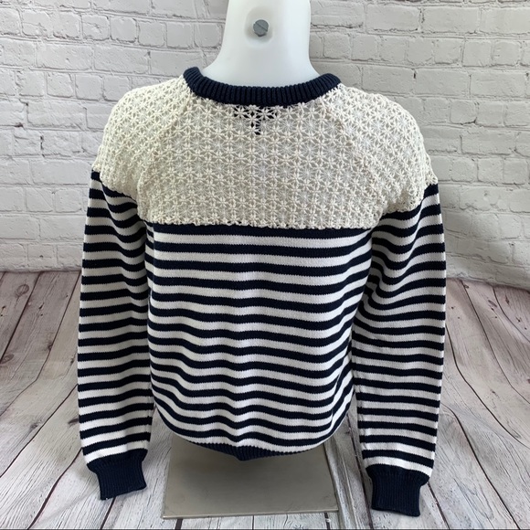 TopShop Striped Crochet Flower Sweater 2 - Picture 7 of 10